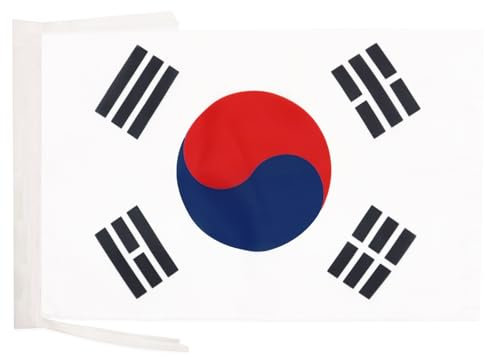 AZ FLAG - Flagge Südkorea - 45x30 cm Mit Kordel - Koreanische Fahne 30 x 45 Cm - Flaggen