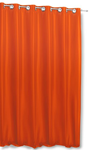 Haus und Deko Thermo Vorhang Ösen orange hell 245x245 extra breit Polar Fleece Gardine