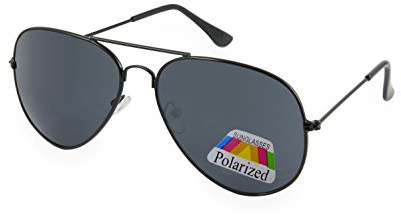 Morefaz Children Polarized Pilot Style Sunglasses Mirrored Kids Boys Girls Glasses UV400 (Black Black) MFAZ Ltd