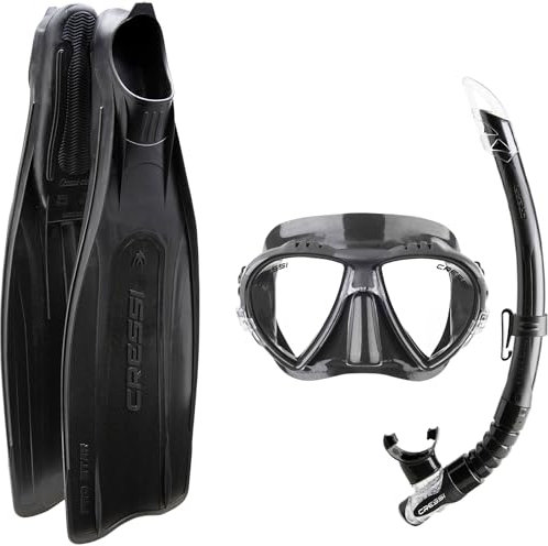 Cressi Erwachsene Pro Star Bag Schnorchelset, Schwarz, 41/42