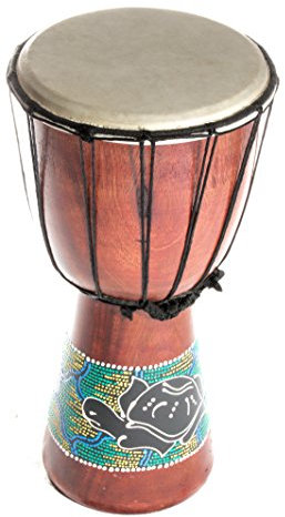 20cm Djembe Schildkröte Grün Djembe Trommel Bongo Drum Handtrommel Buschtrommel Percussion Kinder Fair Trade