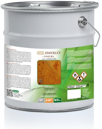 Geal LINFOLUCE 5 Litri, Finitura protettiva oleo cerosa lucidante per Legno.