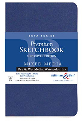 Stillman & Birn : Beta Softcover Sketchbook : 270gsm : Cold Press : 5.5x8.5in (22x14cm) : Portrait