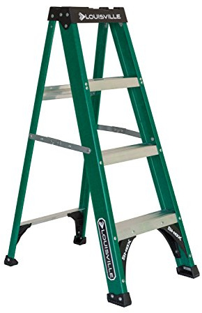 Louisville Ladder 4-Foot Fiberglass Step Ladder, 225-Pound Load Capacity, Type II, FS4004
