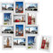 SONGMICS Bilderrahmen Collage für 12 Fotos, je 10 x 15 cm (4 x 6), mit 1 Einzelfotorahmen, 13er Fotogalerie für Collagen, aus MDF, Montage erforderlich, Weihnachten, weiß, mit Holzmaserung RPF112W