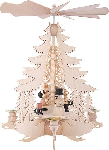Kunstgewerbe Taulin 1-Tier pirámide de Navidad de Figuras - 35cm / 14inch - Auténtico alemán Erzgebirge pirámides de Navidad