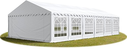 TOOLPORT Tente de réception/Barnum 5x12 m - Bâche difficilement Inflammable Blanc PVC 700 N Economy