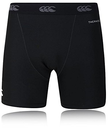 Canterbury Men's ThermoReg 6 Inch Base-Layer Shorts | Rugby Compression Shorts | Anti-Bacterial | Anti-Odour & Moisture-Wicking Material Gym Shorts, Black, L