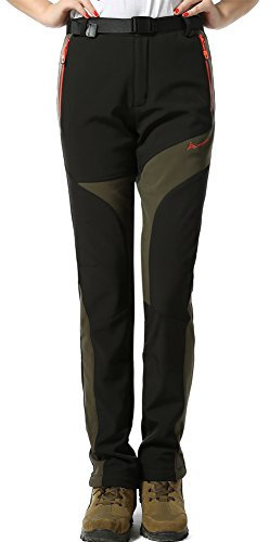 M.Baxter Damen Gefüttert Softshellhose Funktionshose Berghose Trekkinghose wasserdicht + atmungsaktiv + warm + elasstisch Wanderhose Damen Winterhose Outdoorhose Herbst Winter