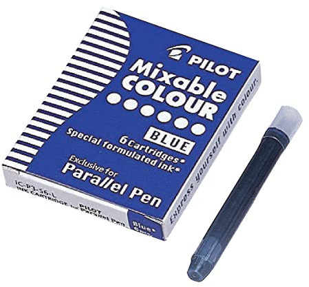 PILOT Tintenpatronen für Füllhalter Parallel Pen, blau 6 Patronen
