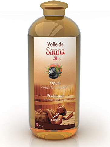 Camylle - Voile de Sauna Orient - Fragrances à base d’Huiles Essentielles 100% Pures et Naturelles pour Sauna - Positivant aux arômes chauds et boisés - 1000ml