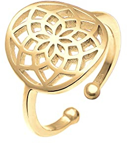 Elli Ring Damen Traumfänger Boho in 925 Sterling Silber vergoldet