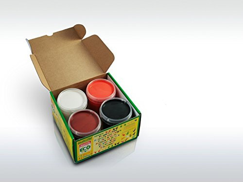 ökoNORM (Nawaro Fingermale, 4 Farben Set B (Orange, Braun, Weiß, Schwarz), Abwechslung, One Size