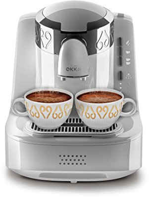 Arzum OK002W Automatic Turkish Coffee Machine, Plastic, 710 W, 800 milliliters, White