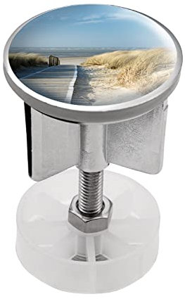 Waschbeckenstöpsel Design Dünenblick | Abfluss-Stopfen aus Metall | Excenterstopfen | Abflussstöpsel | 38 – 40 mm | Stöpsel