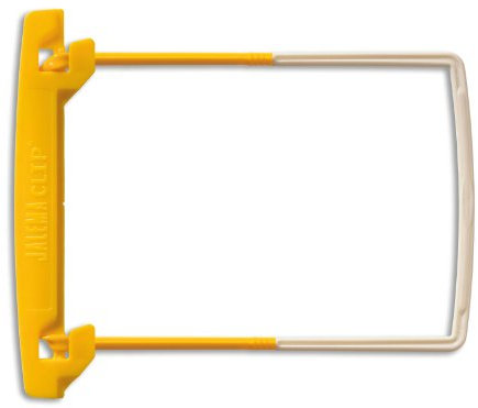 JalemaClip, Jalema 5710200, Archivbinder für bündelung von Dokumenten, 10er Packung, gelb/weiß
