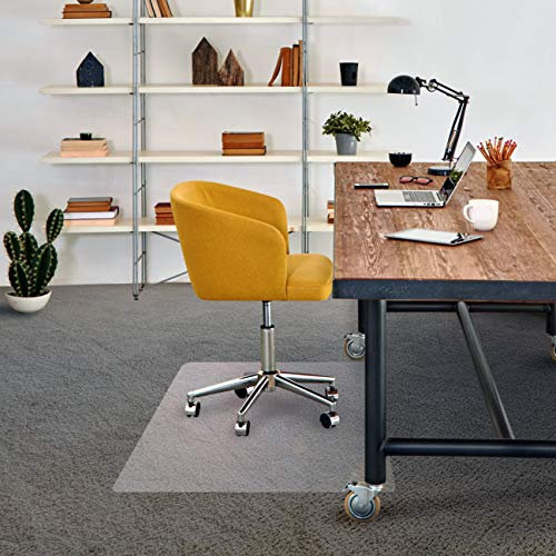 Floortex Advantagemat Bodenschutzmatte phthalatfrei PVC-Bodenschutzmatte für Teppichböden mit niedrigem Flor bis zu 6 mm dick, 120 cm x 200 cm, rechteckig, transparent (fc1120025ev) Rechteckig 60 x 48 farblos