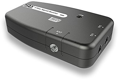 SLx Amplificateur de signal, TV Two Output Amplifier 27822HSR With Integrated 4G Filter - Improve Picture Quality And Channel Reception - Boost Your HD TV/FM/DAB Signal.2 voies, Gris