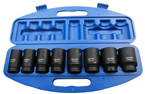 US PRO 8pc 3/4dr 6 Point Deep Impact Sockets Set 24 27 29 30 32 35 36 38mm