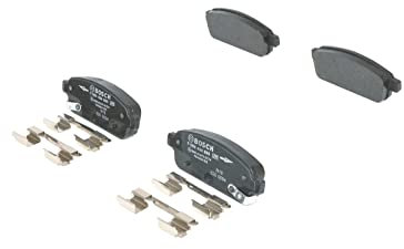 Bosch BP1661 - Auto Bremsbeläge hinten - Bosch-Qualität - für leises Bremsen mit wenig Staub - ECE-R90 zertifiziert - kupferfrei - 1 Set mit 4 Bremsbelägen - Mit Zubehör