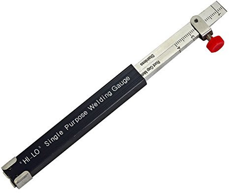 RIVERWELD Hi-lo Welding Gauge Gage Internal Single Purpose Root Gap Checks Root Weld Space and Internal Misalignment Weld Gap Size Weld Height Thickness Marks Metric