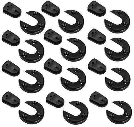 12 x Verbindungsbeschlag schwarz Ø 49 mm Einhängeverbinder für Stühle, Tische Möbelbeschlag von SO-TECH®
