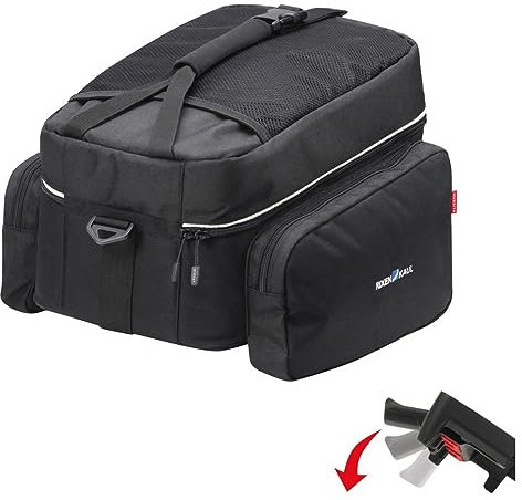 KLICKFix Unisex-Adult Rackpack Touring Uniklip Gepäckträger Tasche, Schwarz, One Size