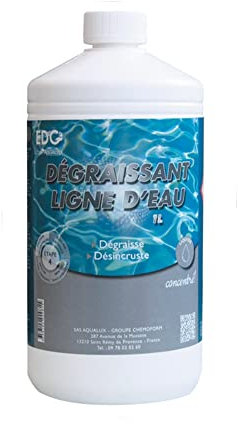 EDG - Nettoyant Ligne d'eau Piscine Et Spa - Action Dégraissante - Bouteille 1 Litre - Gamme EDG by AQUALUX International