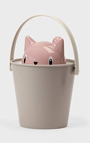 United Pets Crick Secchiello Porta Crocchette Gatto| Contenitore per alimenti secchi per animali domestici con coperchio e paletta | Capienza: 2 kg | Rosa | Made in Italy |Designer: Stefano Giovannoni