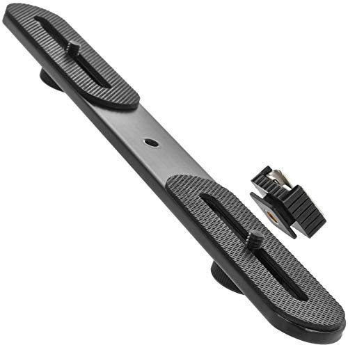 Minadax® Blitzlichtschiene groß | Stabile Metall-Blitzschiene | Zum Anbringen eines Externen Mikrofons Oder Blitzlichtes