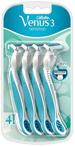 Venus 3 Sensitive Women's Disposable Razors, 4 each