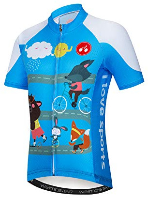 Cykeltröja barn, cykel kortärmad t-shirt pojkar flickor tecknade toppar andas snabbtorkande S-XXL CD2028 M