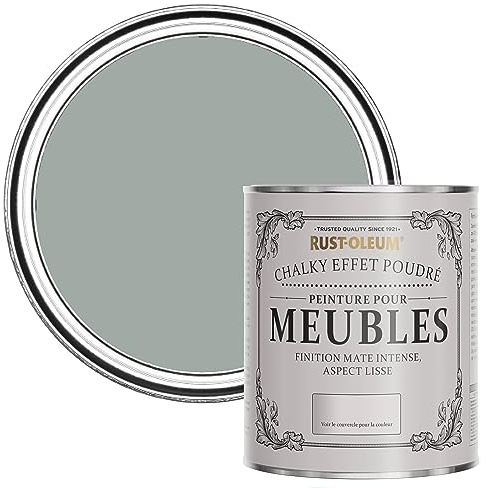 Rust-Oleum Grey Upcycled Furniture Paint in Chalky Finish - Pitch Grey 750ml