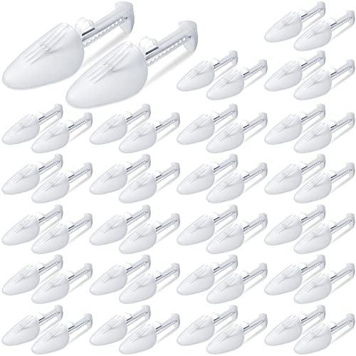 Honeydak 20 Pairs Plastic Shoe Tree Stretcher Sneaker Form Insert Adjustable Boot Shaper Holder Bulk(Men Style,39-46 Size)