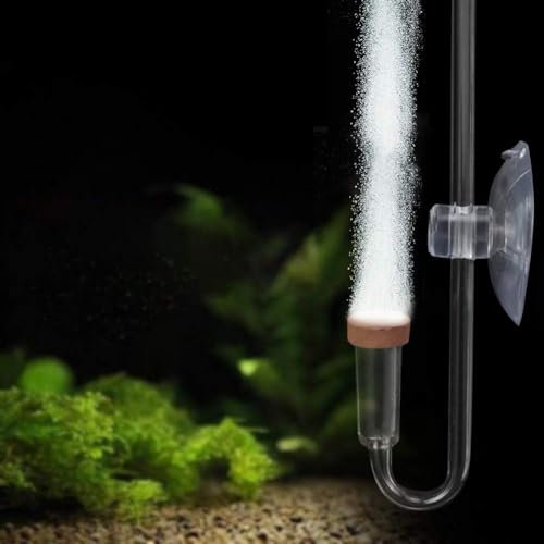 HERCHR Diffusore CO2 per Acquario, Atomizzatore Diffusore di Anidride Carbonica Trasparente in Acrilico con Valvola di Ritegno Integrata per Aquariums Aquatic Plants