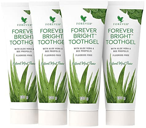 Forever Living Products Forever Bright Zahngel, 130g, Fluoridfrei mit Aloe Vera (4er Pack)