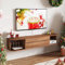 Lifewit 120 cm Lowboard, TV Board Hängend mit Steckdosen und USB-Anschlüssen, TV Schrank, Hängeschrank Wohnwand für Wohnzimmer Schlafzimmer, Fernsehschrank Holz Moderner Stil, Walnuss