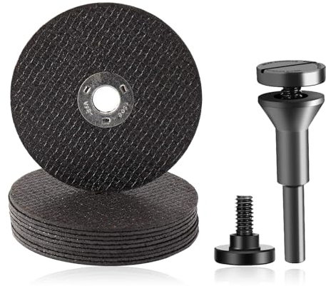 1/4 Stem Mounting Mandrel with 10pcs 3 inch Cut Off Wheels Kit,Drill Bit Tool Die Grinder,Sturdy Replacement Cut Off Wheel Set,Die Grinder Rotary Tools for Cutter Discs Rotary Tool Drill Attachment