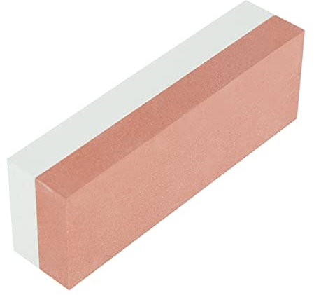 Afilador de Herramientas Industriales de Cocina de Grano 400 y 1500 de Dos Lados, Piedra Afiladora de Corindón Verde y Rojo