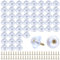 Ymapinc 50pcs Rubber Cutting Board Feet Non Slip, Small PVC Feet with Screws Round Cutting Board Legs Pad for Furniture Kitchen Appliances