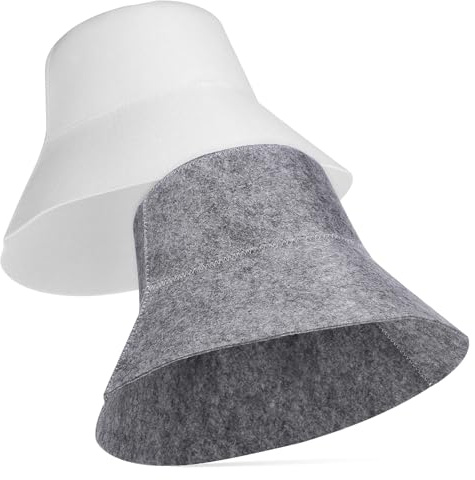 BEBEMOKO 2pezzi Cappello Sauna Accessori Per Sauna e Spa Cappello Per Uomini e Donne Asciugatura Comfort Assicurato Colori e
