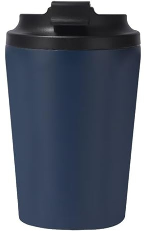 ZHIFENGYUAN Stainless Steel Insulated Coffee Cup with Spill Proof Lids,12oz(350ml),Unbreakable Durable,Reusable Drinking Cup,Gift for hot Cold iced, Travel Mug for Child Adults Outdoor(Navy Blue)