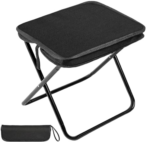unbholkk Campinghocker Klapphocker Faltbar, Tragbarer Hocker Klappbar Falthocker Klein, Leichter Angelhocker für Wandern, Angeln und Draussen, 33×26,5×32cm