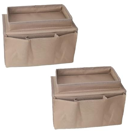 GSCLZ Organizador de reposabrazos for sofá, 2 Unidades, 5 Bolsillos, for sillón, Control Remoto, Bolsa for Aperitivos, Vasos, revistas para La Libros, Merienda, Gafas, Revistas