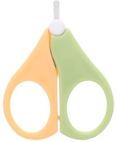 jojofuny Tijeras para Uñas de Ñiño Punta Redonda de Acero Inoxidable, Diseño Compacto y Portátil para Cuidado Suave y Seguro en Bebés y Gatos