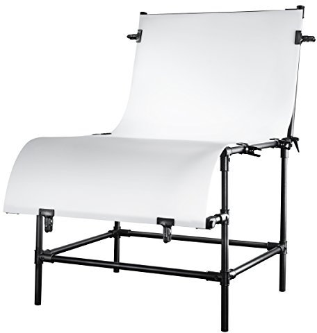 Walimex Aufnahmetisch 200x100cm – Professioneller Fototisch für Produktfotografie, 80cm Höhe, Ideal für Makro- und Stillleben-Aufnahmen