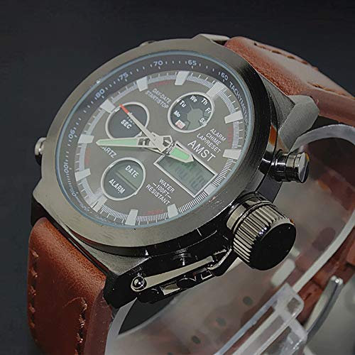 FENKOO Militäruhr (LED/Kalender/Chronograph/Wasserresistent) - Analog-Digital - Quartz