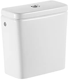 Roca,Debba,Cisterna de doble descarga 4,5/3L con alimentación lateral para inodoro adosado a pared,Blanco,340mm x 160mm x 360mm,A341992000