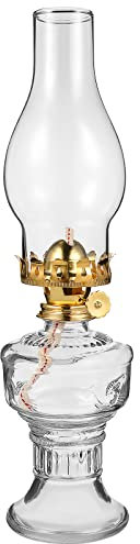 OSALADI Lámpara de petróleo de cristal: lámpara de cristal de vela de cristal con base transparente, lámpara de emergencia para el hogar, boda, dormitorio, decoración del hogar