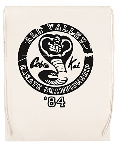 All Valley Cobra Kai Karate Championship 84 Beige Sport Reise Sporttasche Langlebig Umweltfreundlich Drawstring Gym Bag